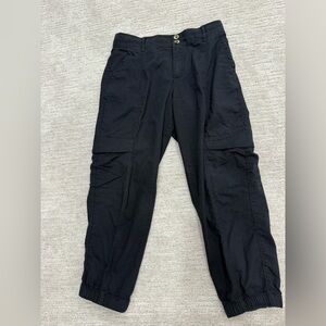 Sonoma Black Cargo Pants with Relaxed Fit and Elastic Cuffs